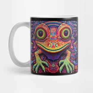 Iguana Face Art - Colorful Reptile Design Mug